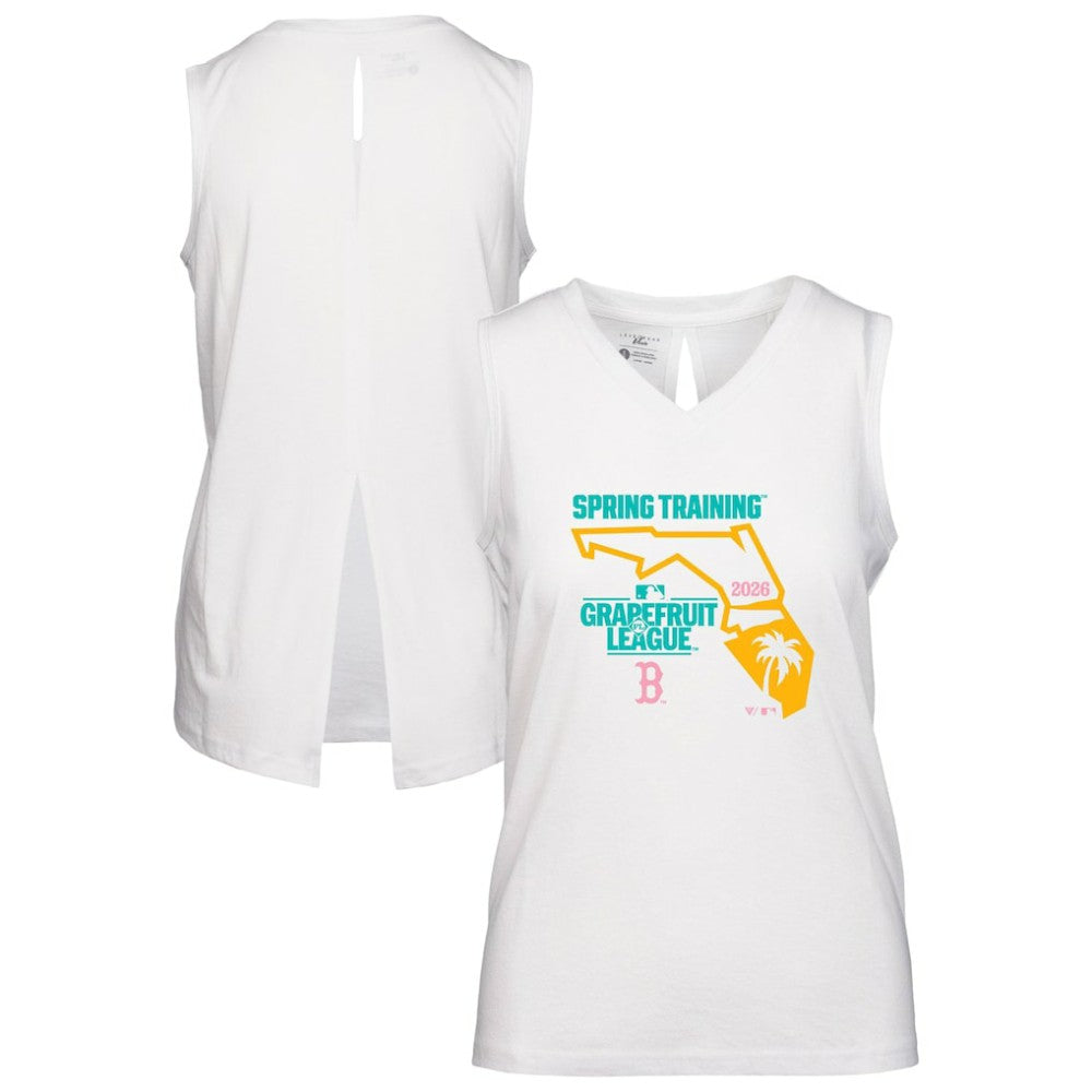 Boston Red Sox Levelwear Women's 2026 Spring Training Paisley Ball Bold Tank - White Tanks