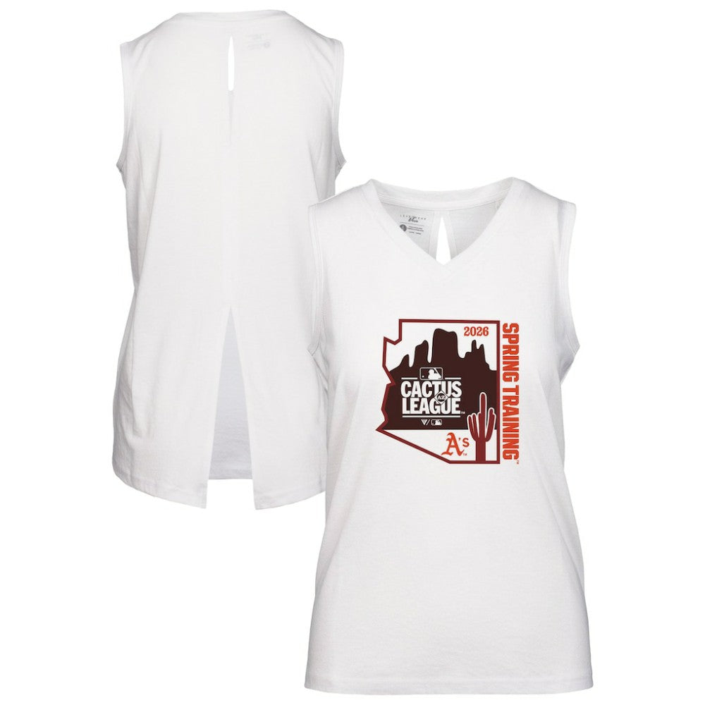 Athletics Levelwear Women's 2026 Spring Training Paisley Ball Bold Tank - White Tanks