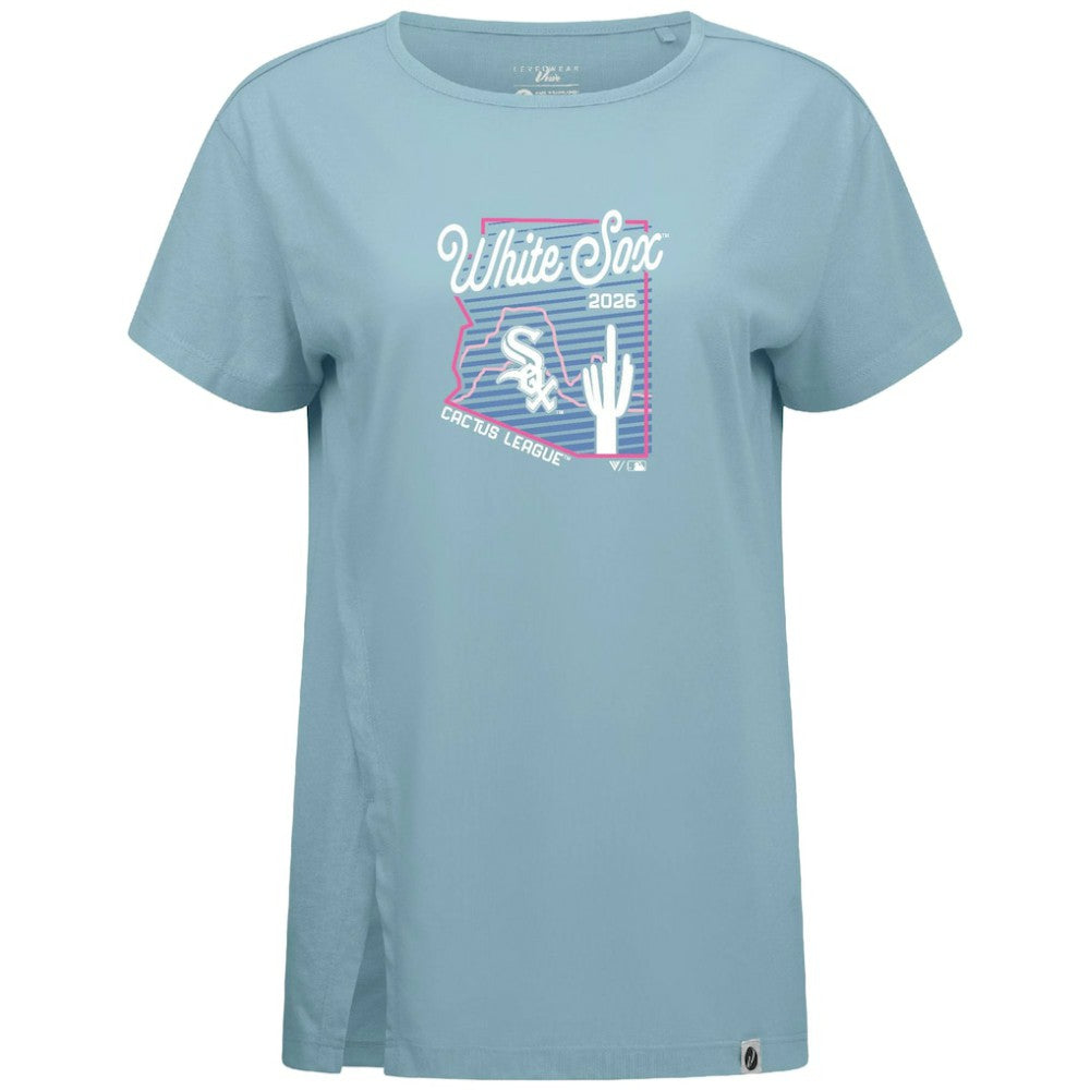Chicago White Sox Levelwear Women's Influx Spring Training Sunrise Bold T-Shirt - Blue T-shirts