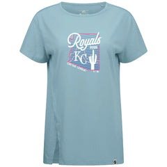 Kansas City Royals Levelwear Women's Influx Spring Training Sunrise Bold T-Shirt - Blue T-shirts
