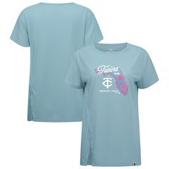 Minnesota Twins Levelwear Women's Influx Spring Training Sunrise Bold T-Shirt - Blue T-shirts