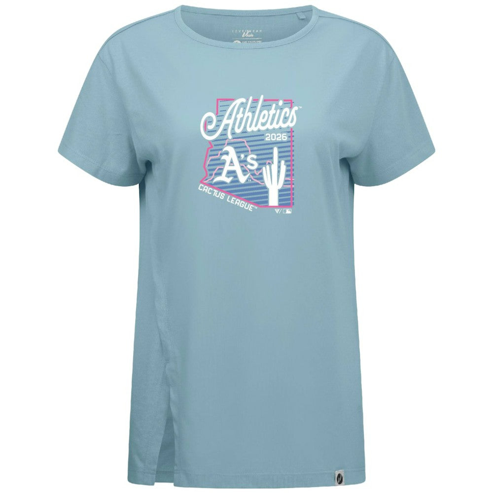 Athletics Levelwear Women's Influx Spring Training Sunrise Bold T-Shirt - Blue T-shirts