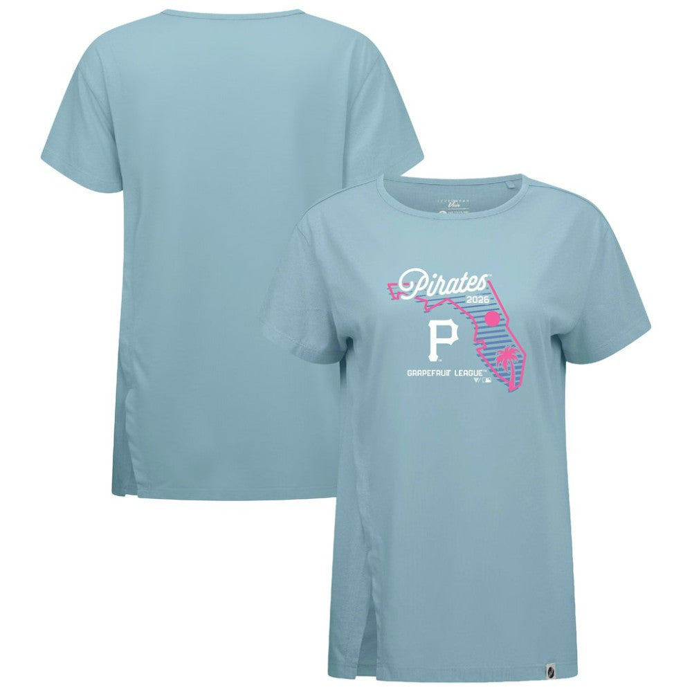 Pittsburgh Pirates Levelwear Women's Influx Spring Training Sunrise Bold T-Shirt - Blue T-shirts