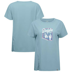 Los Angeles Dodgers Levelwear Women's Influx Spring Training Sunrise Bold T-Shirt - Blue T-shirts