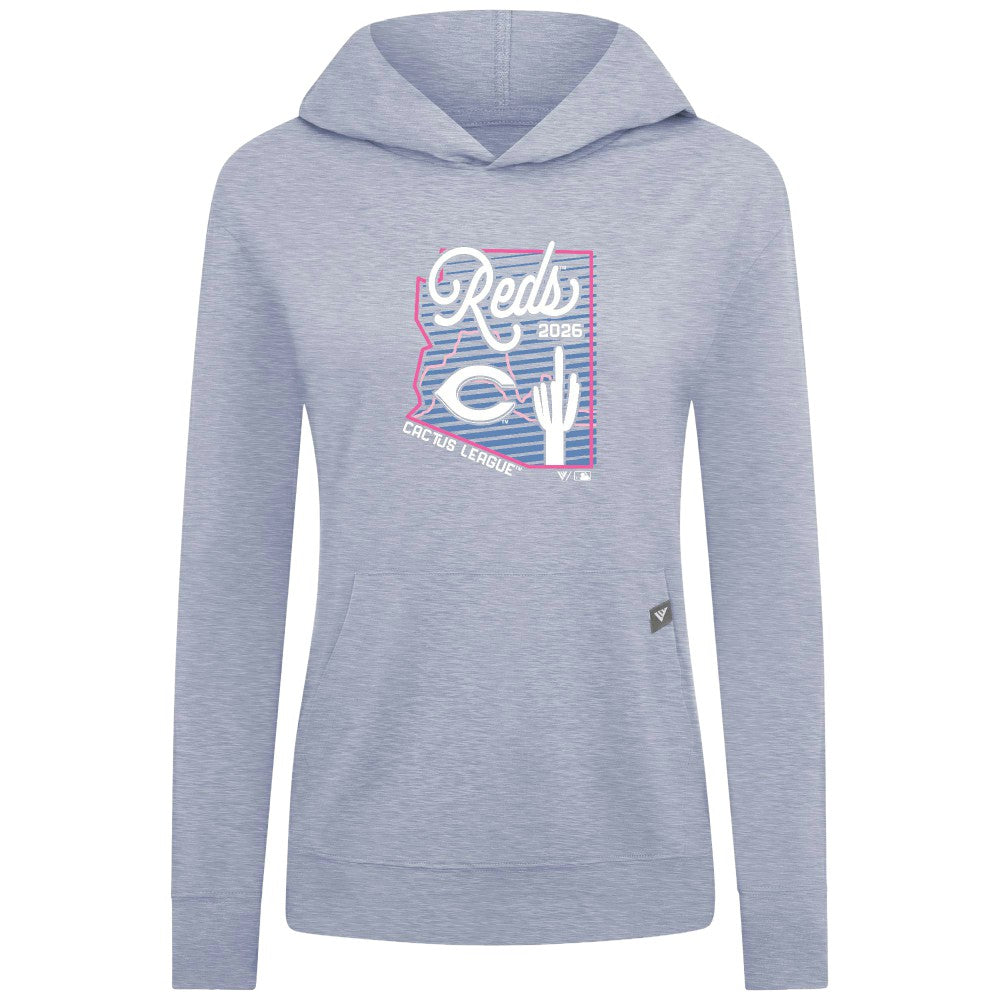 Cincinnati Reds Levelwear Women's Relay Spring Training Sunrise Bold Hoodie - Light Blue Hoodies