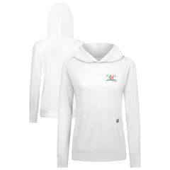 Miami Marlins Levelwear Women's Relay Spring Break Panoramic Bold Hoodie - White Hoodies