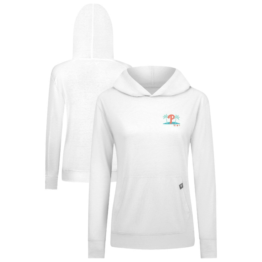 Philadelphia Phillies Levelwear Women's Relay Spring Break Panoramic Bold Hoodie - White Hoodies