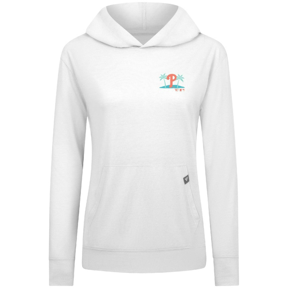 Philadelphia Phillies Levelwear Women's Relay Spring Break Panoramic Bold Hoodie - White Hoodies