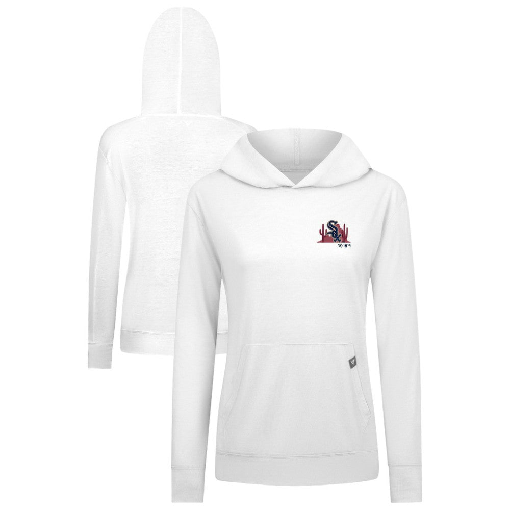 Chicago White Sox Levelwear Women's Relay Spring Break Panoramic Bold Hoodie - White Hoodies