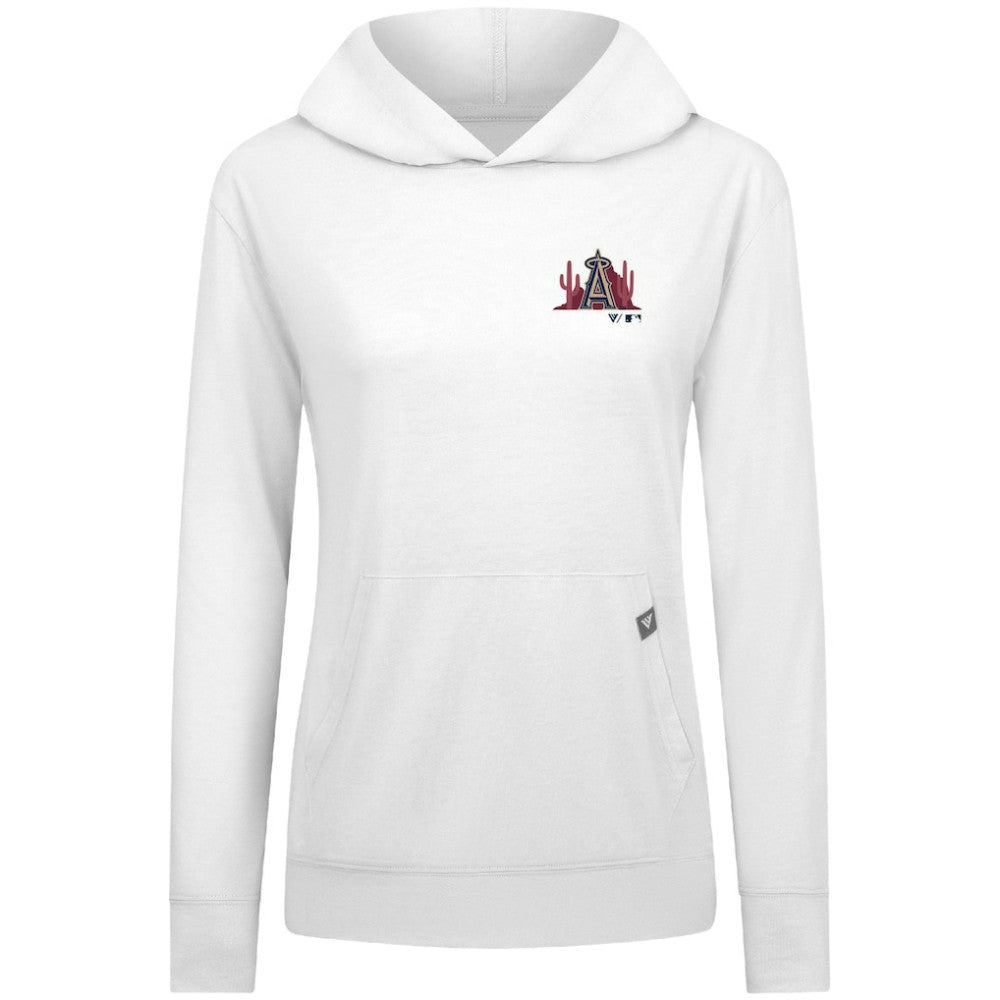 Los Angeles Angels Levelwear Women's Relay Spring Break Panoramic Bold Hoodie - White Hoodies