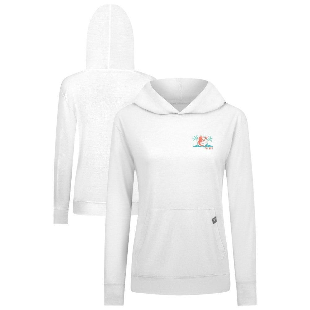 Baltimore Orioles Levelwear Women's Relay Spring Break Panoramic Bold Hoodie - White Hoodies