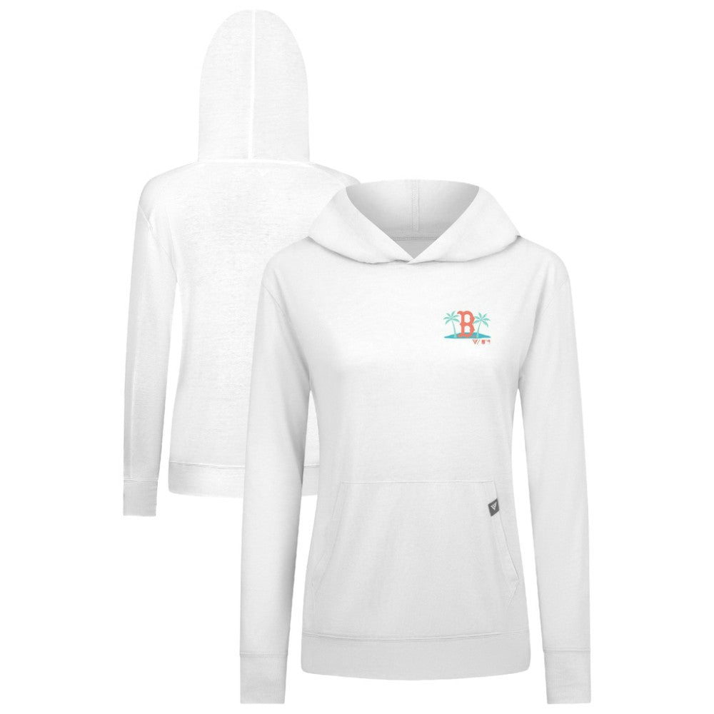 Boston Red Sox Levelwear Women's Relay Spring Break Panoramic Bold Hoodie - White Hoodies