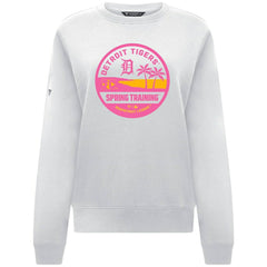 Detroit Tigers Levelwear Women's Yvette Spring Training Badge Bold Sweatshirt - White Sweatshirts