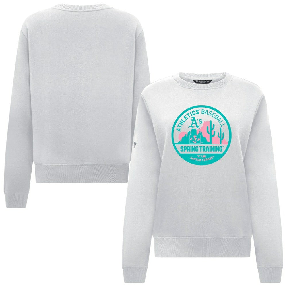 Athletics Levelwear Women's Yvette Spring Training Badge Bold Sweatshirt - White Sweatshirts