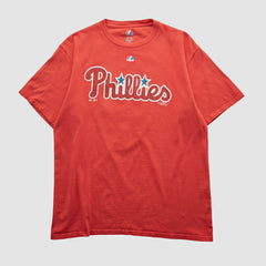 Philadelphia Phillies Majestic 2000s T-shirt - Red - M by Fanatics Real Vintage T-shirts
