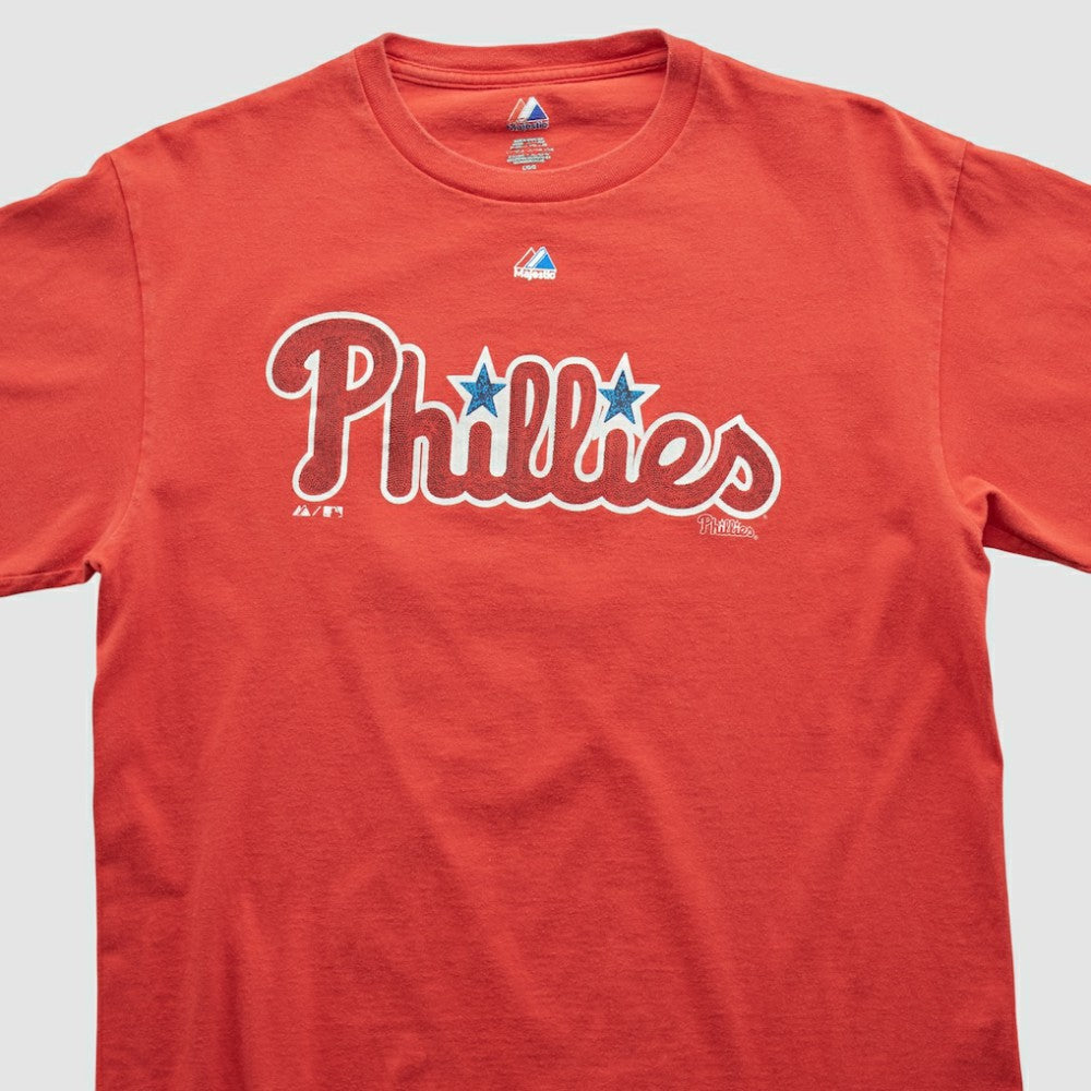 Philadelphia Phillies Majestic 2000s T-shirt - Red - M by Fanatics Real Vintage T-shirts