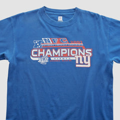 Super Bowl XLII NFL 2007 T-shirt Blue Vintage