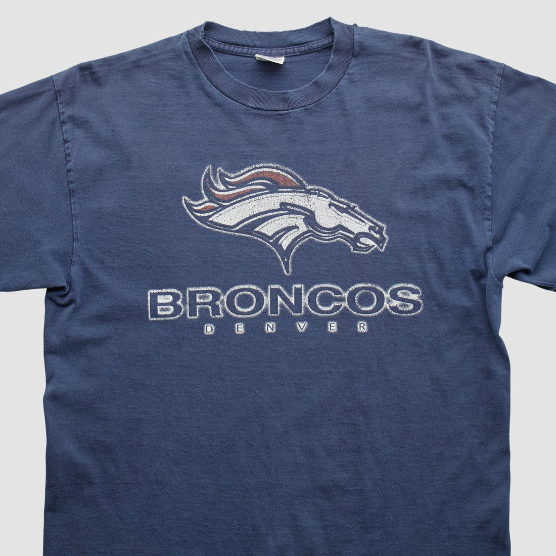 Denver Broncos Delta 2000s Long Sleeve T-shirt Navy Vintage