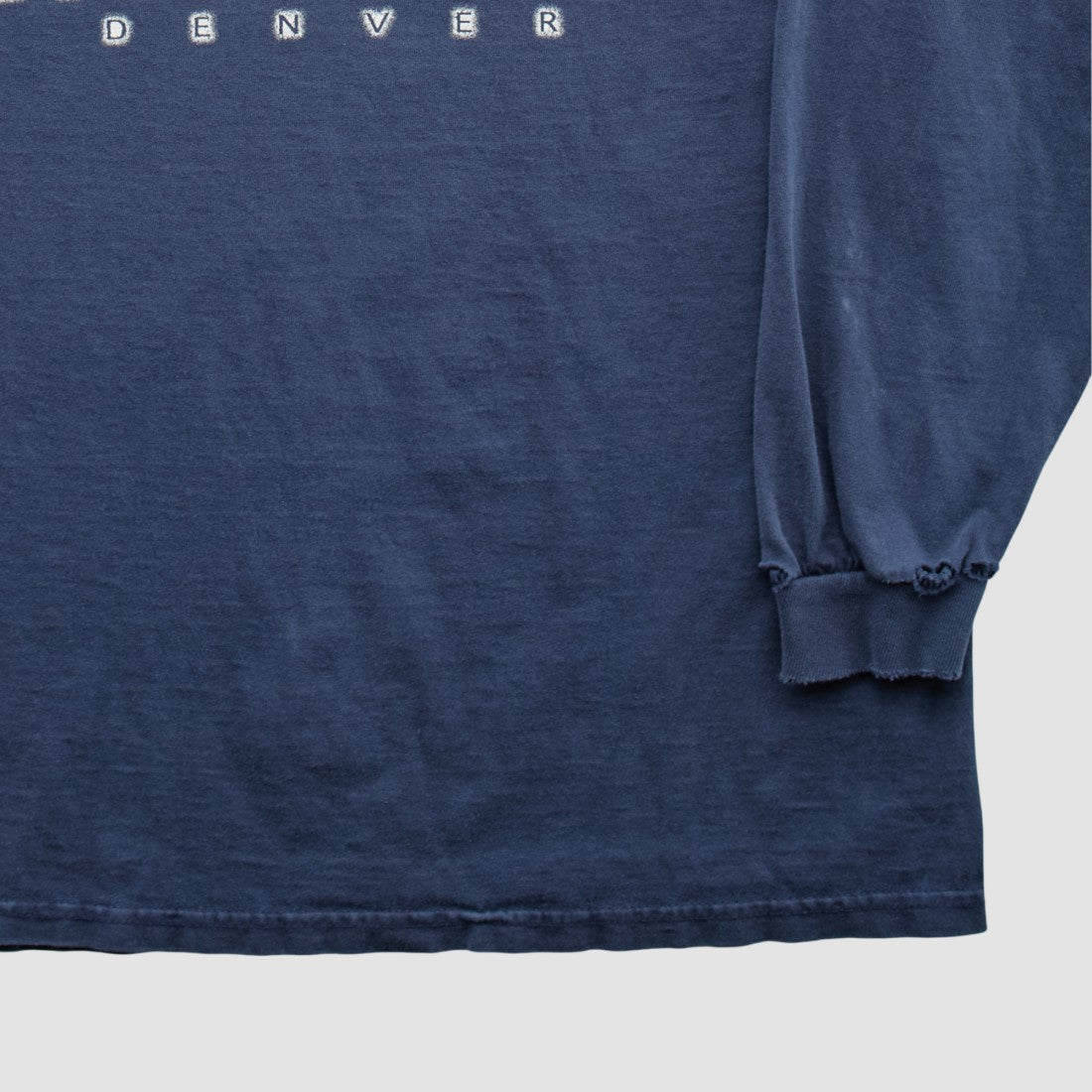 Denver Broncos Delta 2000s Long Sleeve T-shirt Navy Vintage