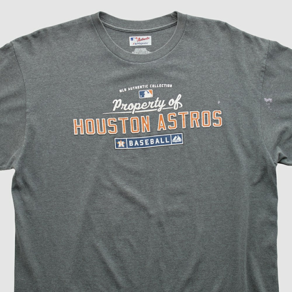 Houston Astros Majestic 2000s T-shirt - Dark Heather Gray - XL by Fanatics Real Vintage T-shirts