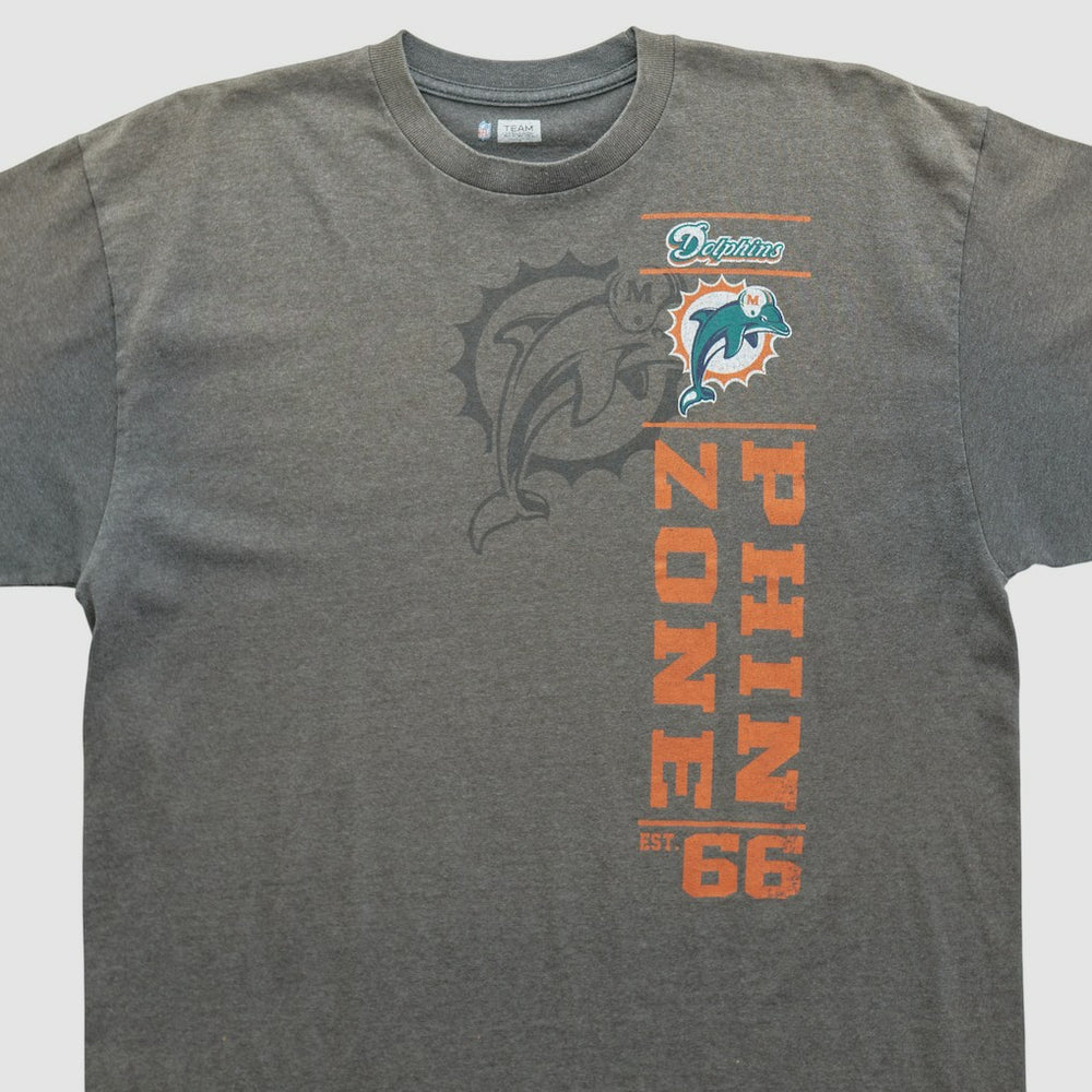 Miami Dolphins NFL 2010s T-shirt Dark Heather Gray Vintage