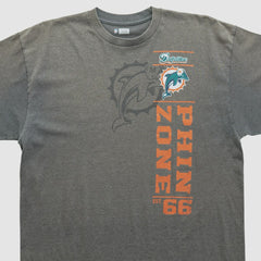 Miami Dolphins NFL 2010s T-shirt Dark Heather Gray Vintage