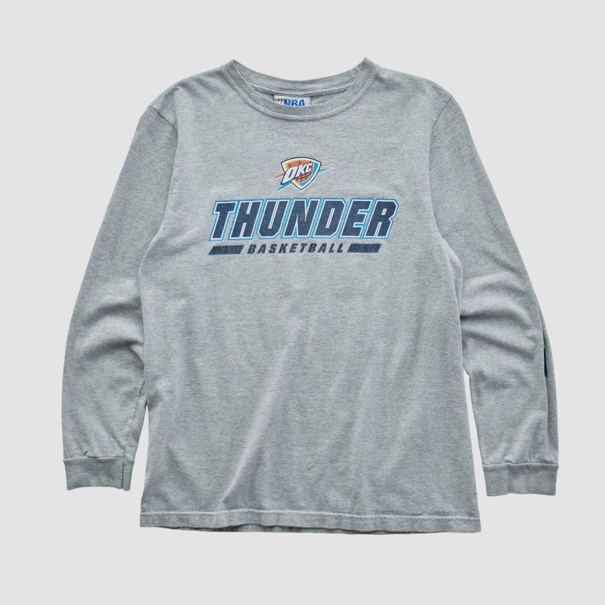 Oklahoma City Thunder NBA 2010s Long Sleeve T-shirt Heather Gray Vintage