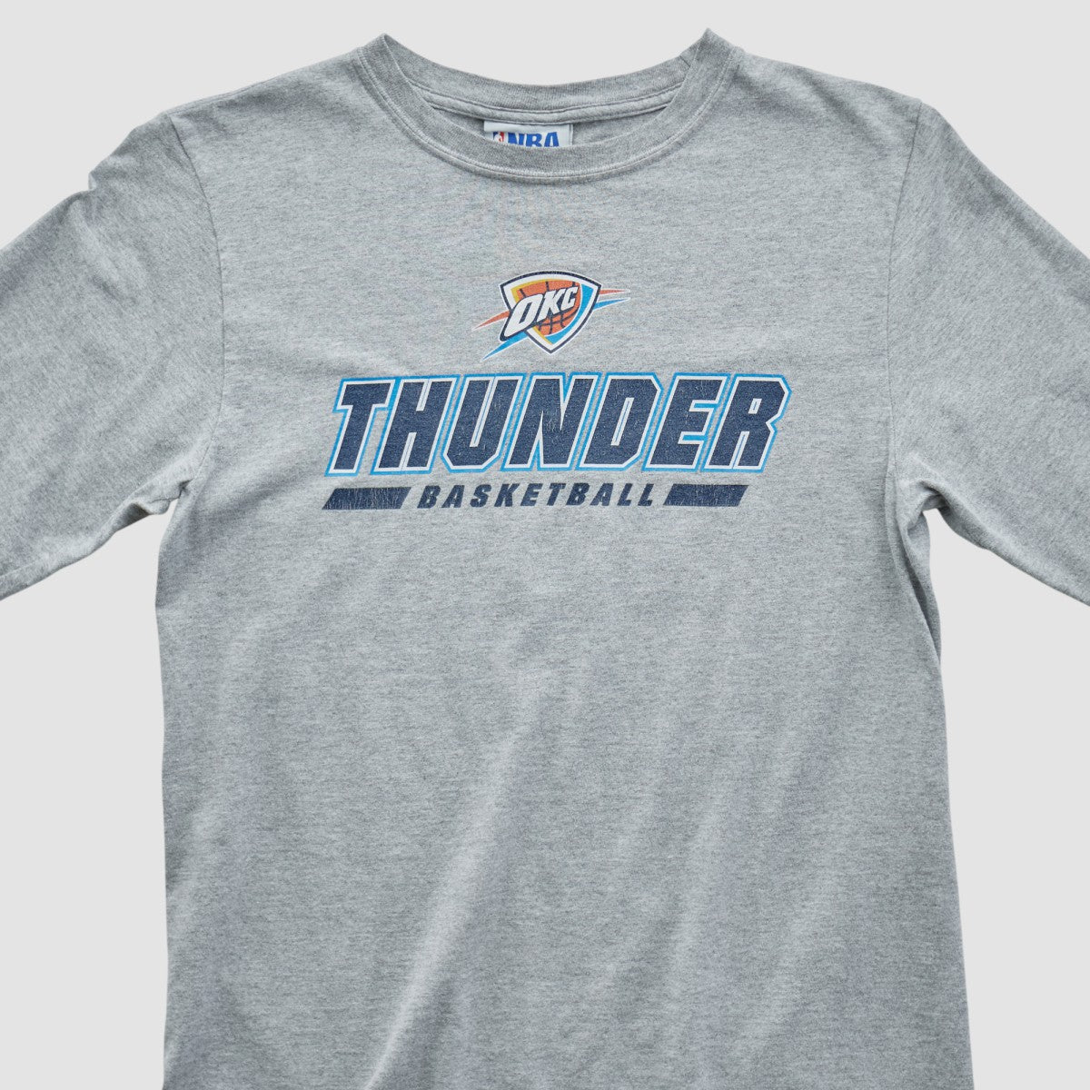 Oklahoma City Thunder NBA 2010s Long Sleeve T-shirt Heather Gray Vintage