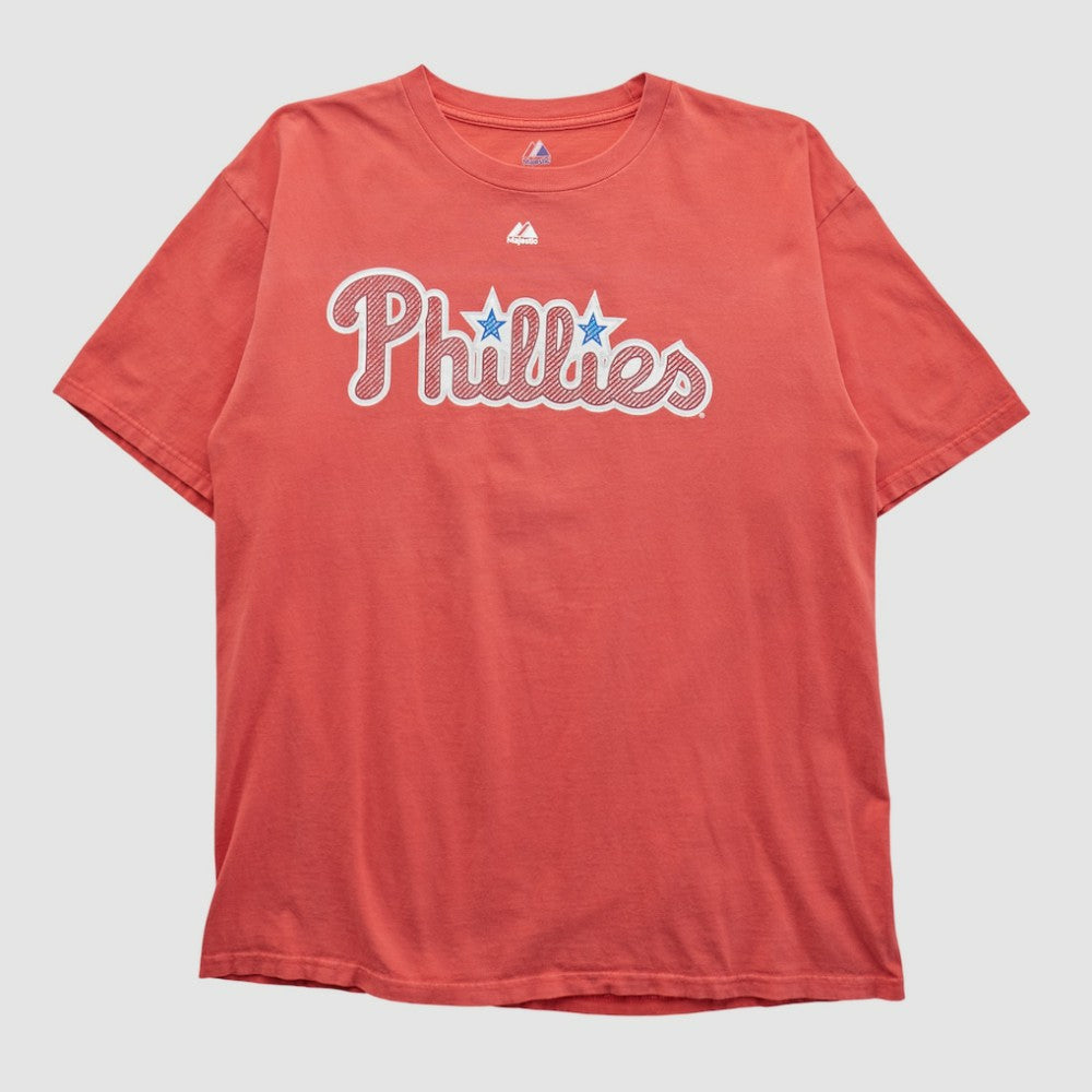 Philadelphia Phillies Majestic 2000s T-shirt - Red - M by Fanatics Real Vintage T-shirts