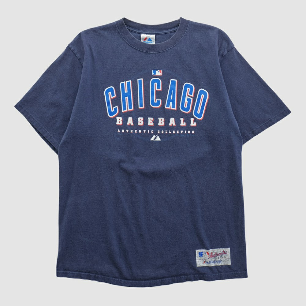 Chicago Cubs Majestic 2000s T-shirt - Navy - M by Fanatics Real Vintage T-shirts
