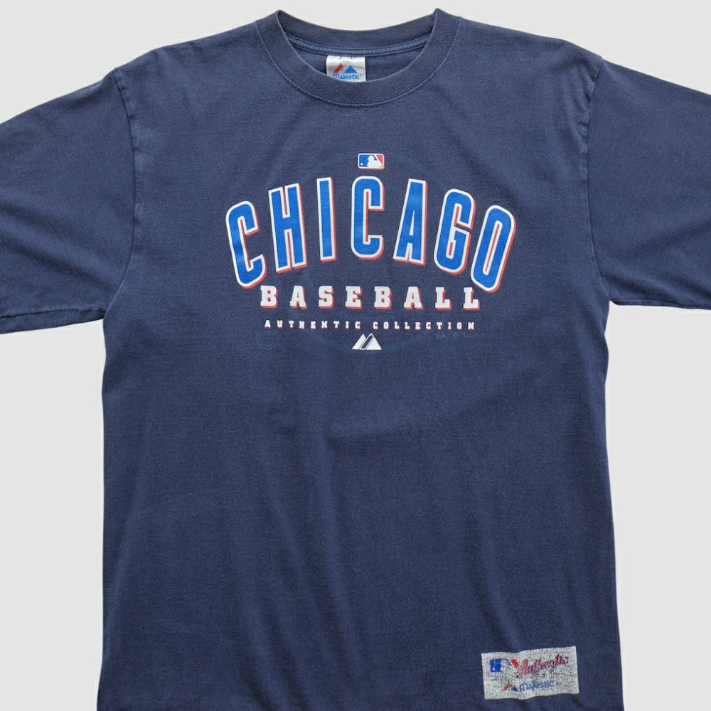 Chicago Cubs Majestic 2000s T-shirt - Navy - M by Fanatics Real Vintage T-shirts