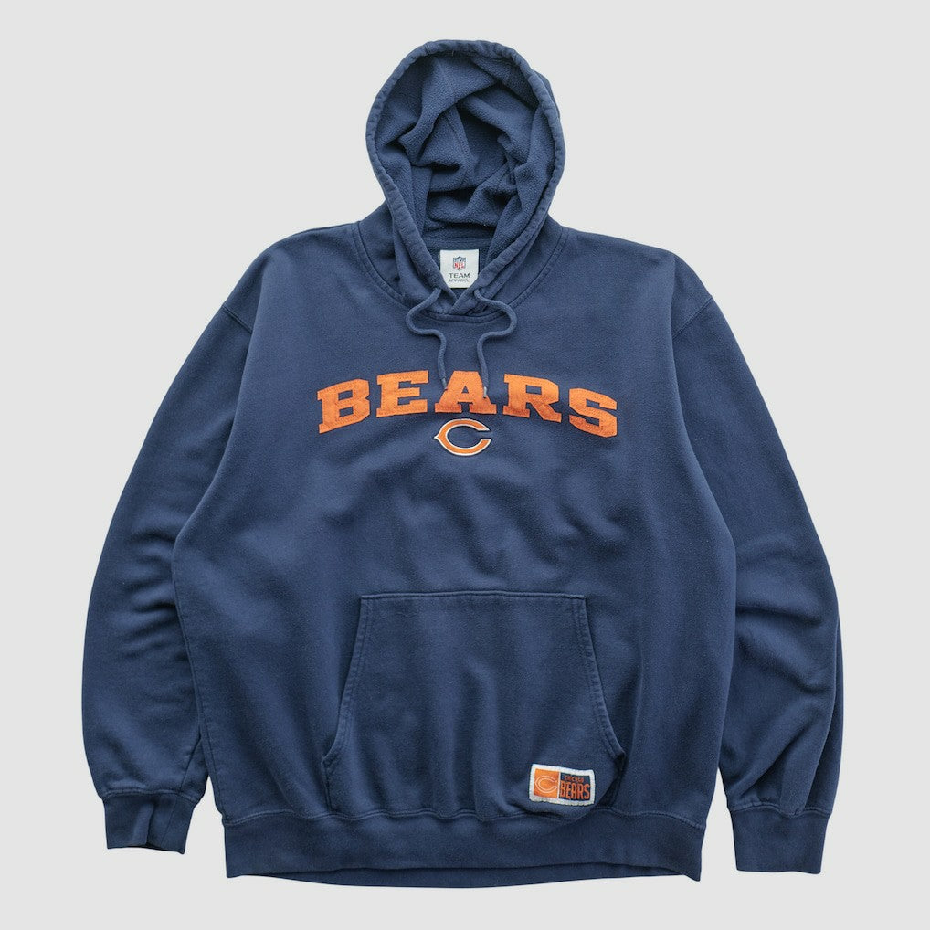 Chicago Bears NFL 2010s Hooded Pullover Sweatshirt Navy Vintage