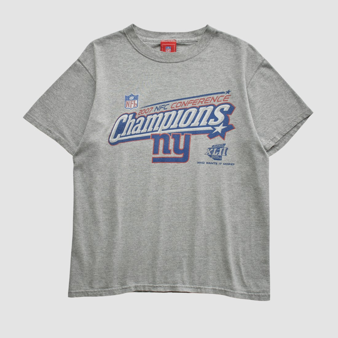 New York Giants NFL 2007 T-shirt Heather Gray Vintage