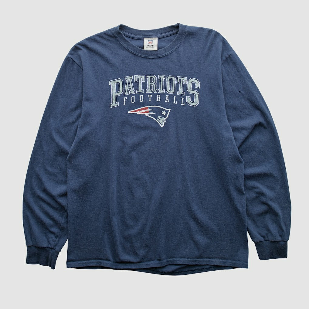 New England Patriots NFL 2010s Long Sleeve T-shirt Navy Vintage