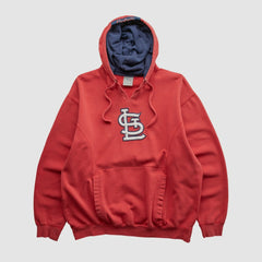 St. Louis Cardinals Genuine Merchandise 2000s Hooded Pullover Sweatshirt - Red - L by Fanatics Real Vintage Pullover