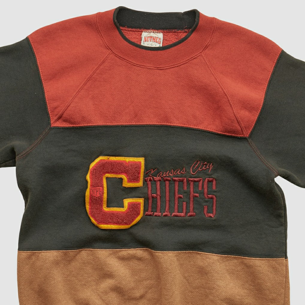 Kansas City Chiefs Nutmeg Mills 90s Pullover Sweatshirt Clay Vintage