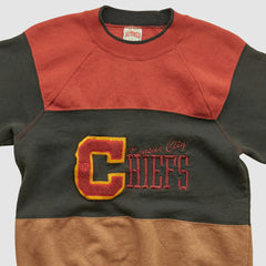 Kansas City Chiefs Nutmeg Mills 90s Pullover Sweatshirt Clay Vintage