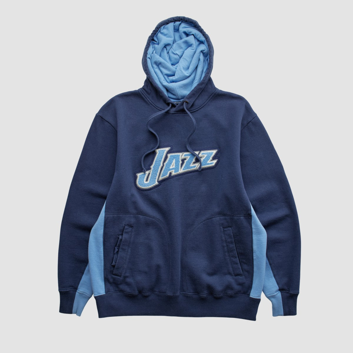Utah Jazz NBA 2000s Hooded Pullover Sweatshirt Navy Vintage