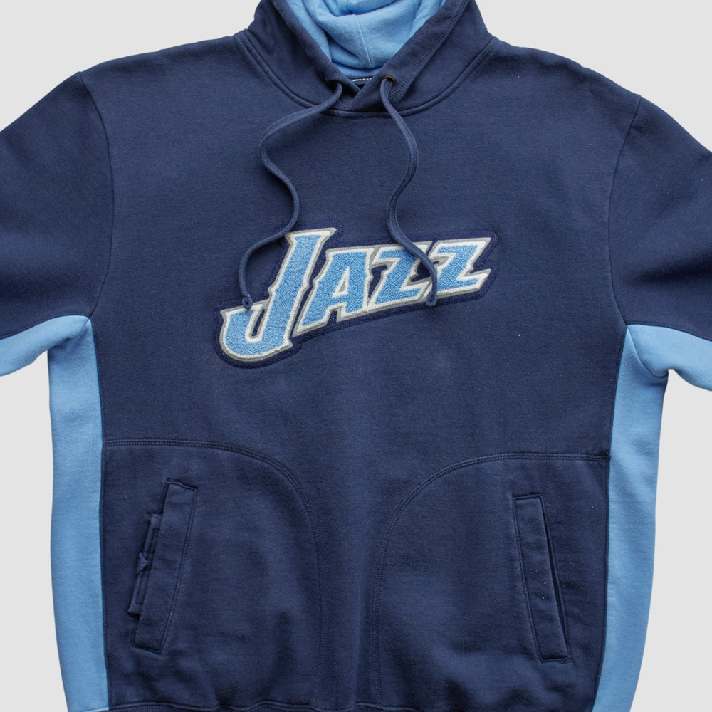 Utah Jazz NBA 2000s Hooded Pullover Sweatshirt Navy Vintage