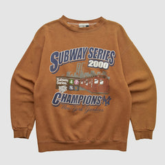New York Yankees Puma 2000 Pullover Sweatshirt - Clay - S by Fanatics Real Vintage Pullover