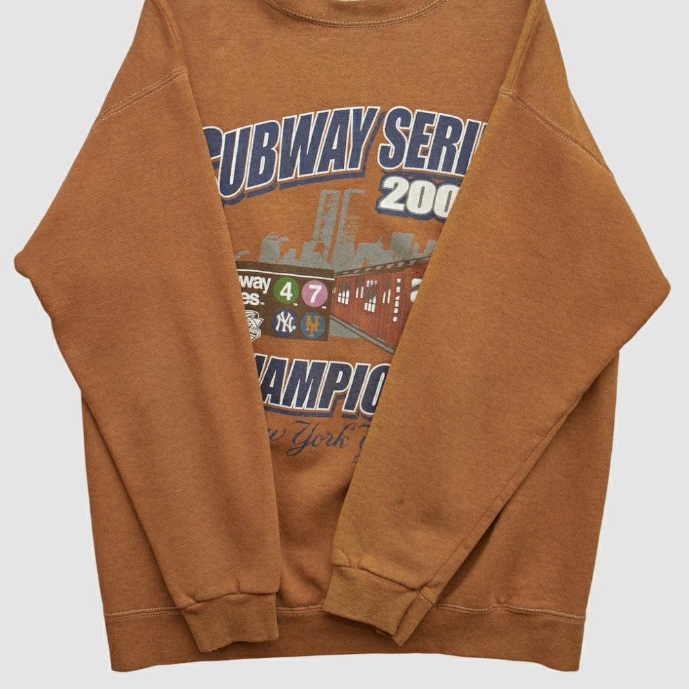 New York Yankees Puma 2000 Pullover Sweatshirt - Clay - S by Fanatics Real Vintage Pullover