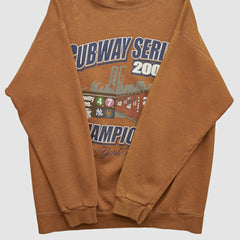New York Yankees Puma 2000 Pullover Sweatshirt - Clay - S by Fanatics Real Vintage Pullover