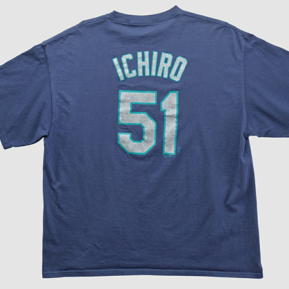Seattle Mariners Majestic 2000s T-shirt - Navy - 2XL by Fanatics Real Vintage T-shirts