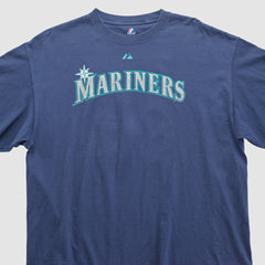 Seattle Mariners Majestic 2000s T-shirt - Navy - 2XL by Fanatics Real Vintage T-shirts