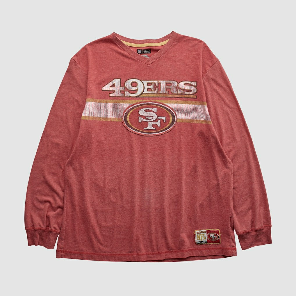 San Francisco 49ers NFL 2010s Long Sleeve T-shirt Red Vintage