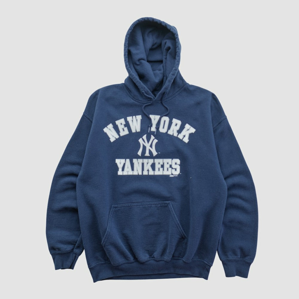 New York Yankees Stitches 2010s Hooded Pullover Sweatshirt - Navy - XS by Fanatics Real Vintage Pullover