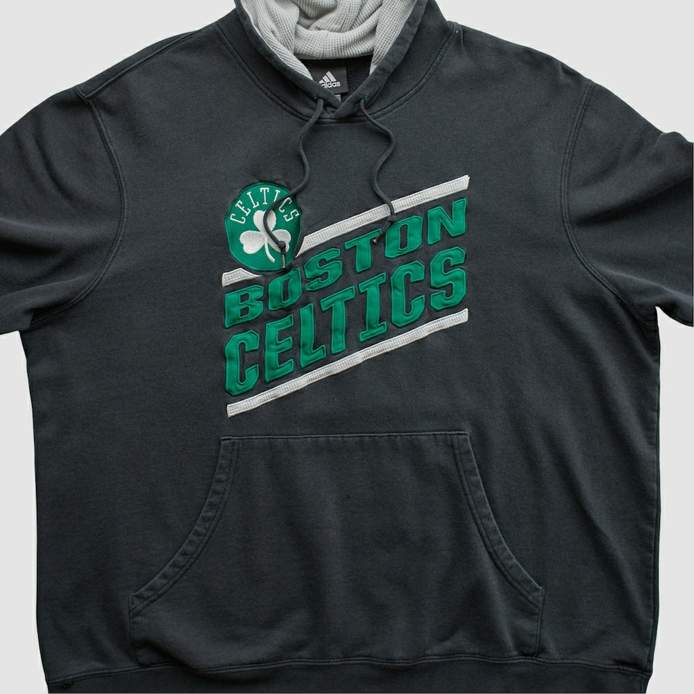 Boston Celtics 2010s Hooded Pullover Sweatshirt Black Vintage