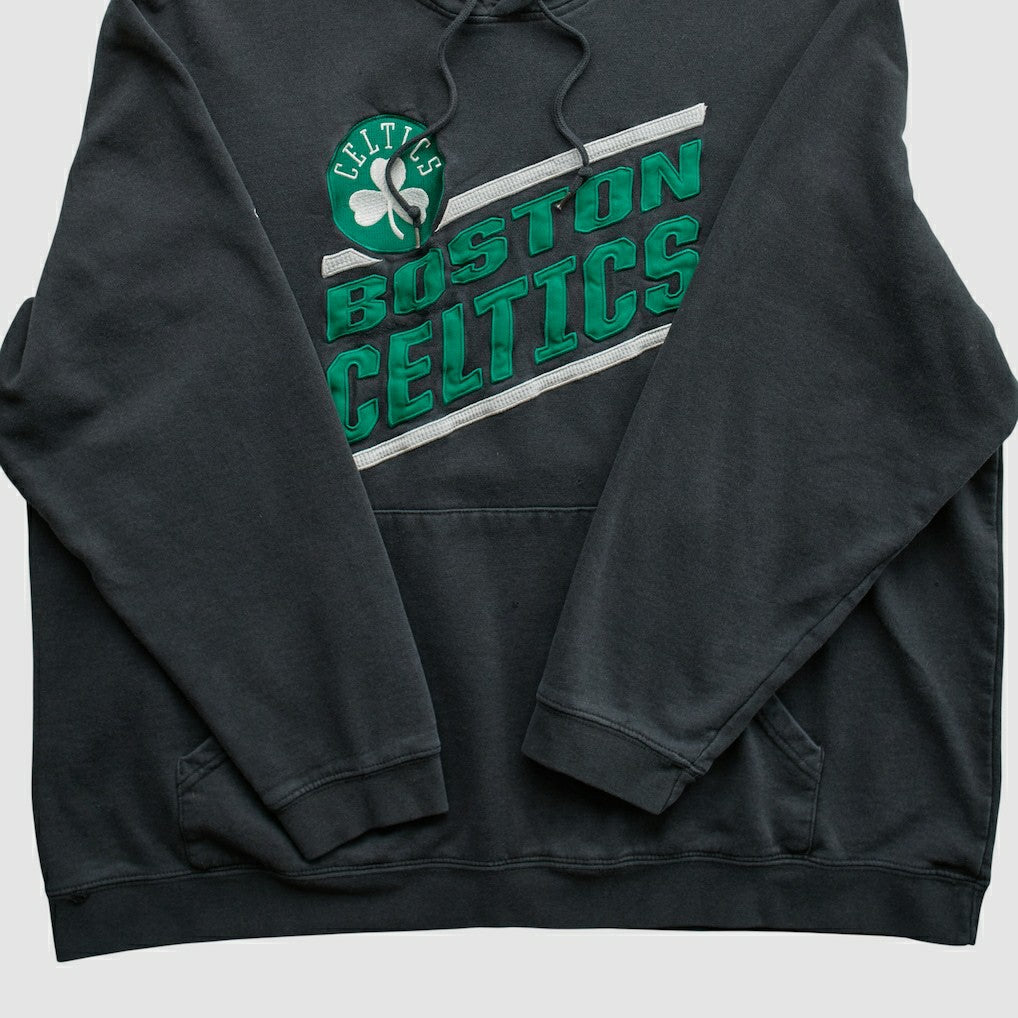 Boston Celtics 2010s Hooded Pullover Sweatshirt Black Vintage