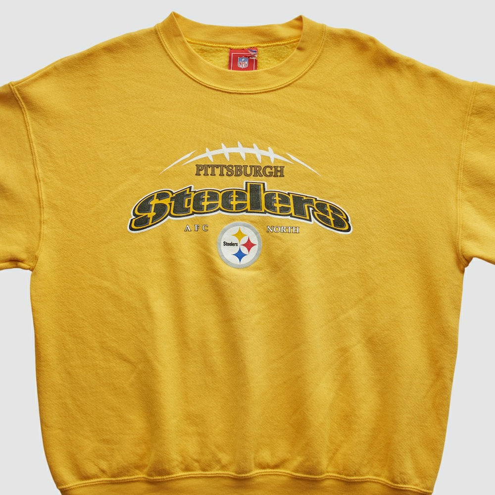 Pittsburgh Steelers NFL 2000s Pullover Sweatshirt Yellow Vintage