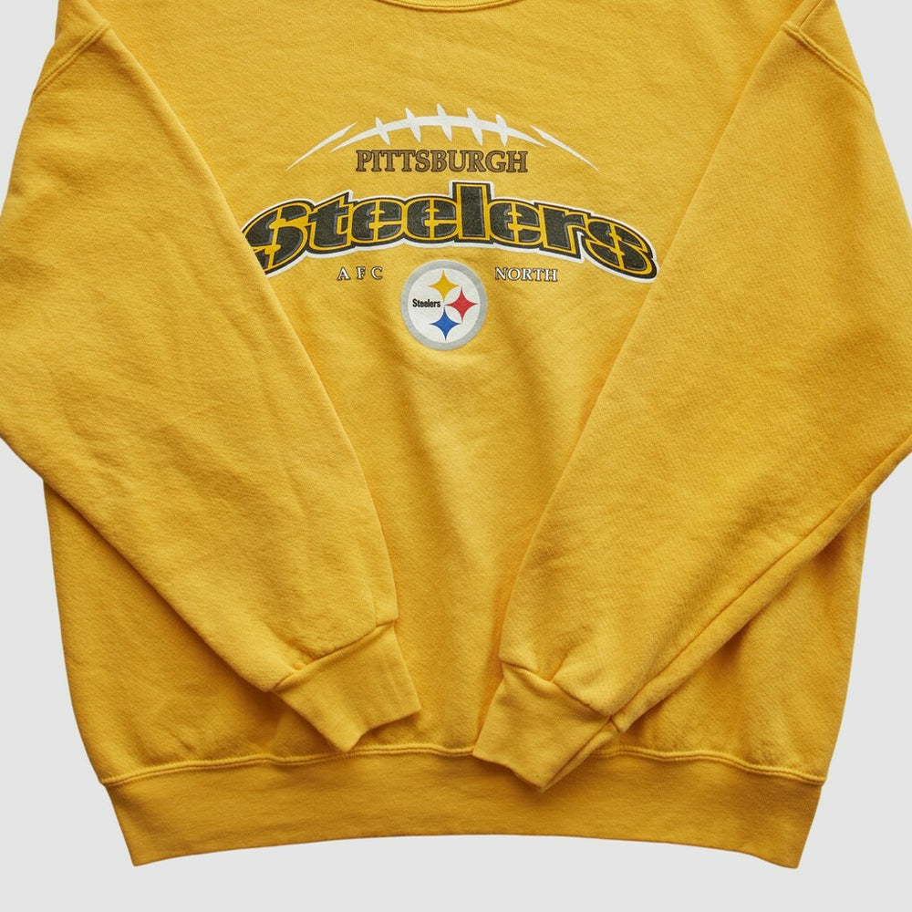 Pittsburgh Steelers NFL 2000s Pullover Sweatshirt Yellow Vintage